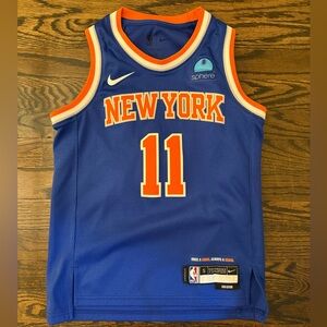 Nike Knicks Brunson Jersey - kids small Blue and Orange